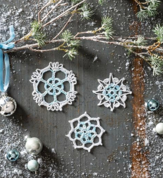 crochet snowflake, crochet snowflake tuition